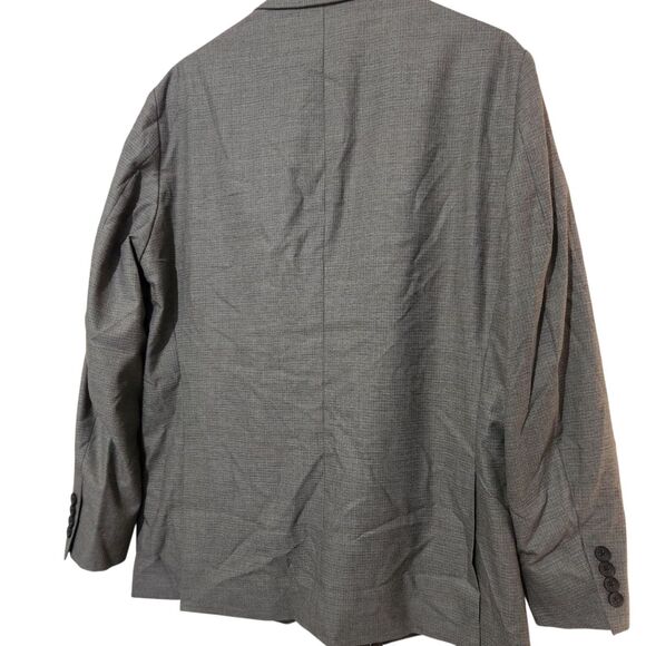 Jm Haggar Blazer For Men Size 42R Slim Fit Gray Color 2 Buttons Lined New - Picture 3 of 13
